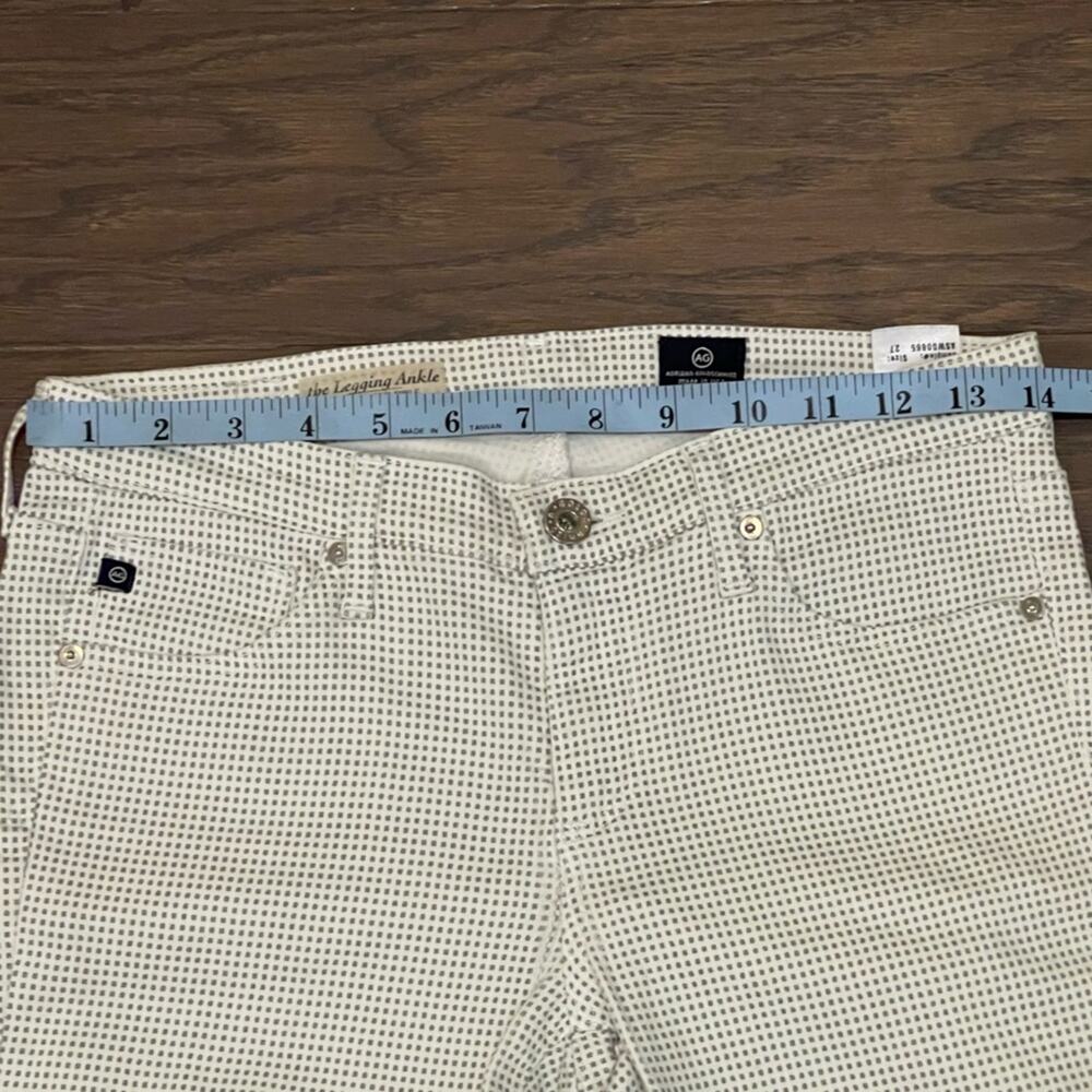 AG Adriano Goldschmied Jeans White - Gray The Leggings Ankle Size 27 - Picture 5 of 10